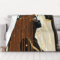 Manta de franela cómoda de 280g estilo horizontal con estampado de una sola cara