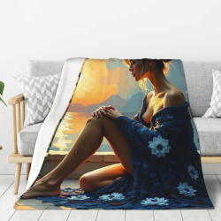 Coperta in flanella verticale 280g con stampa unilaterale, comoda ed estetica