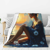 280g Vertical Single - sided Printed Flannel Blanket, Comfortable and Aesthetic