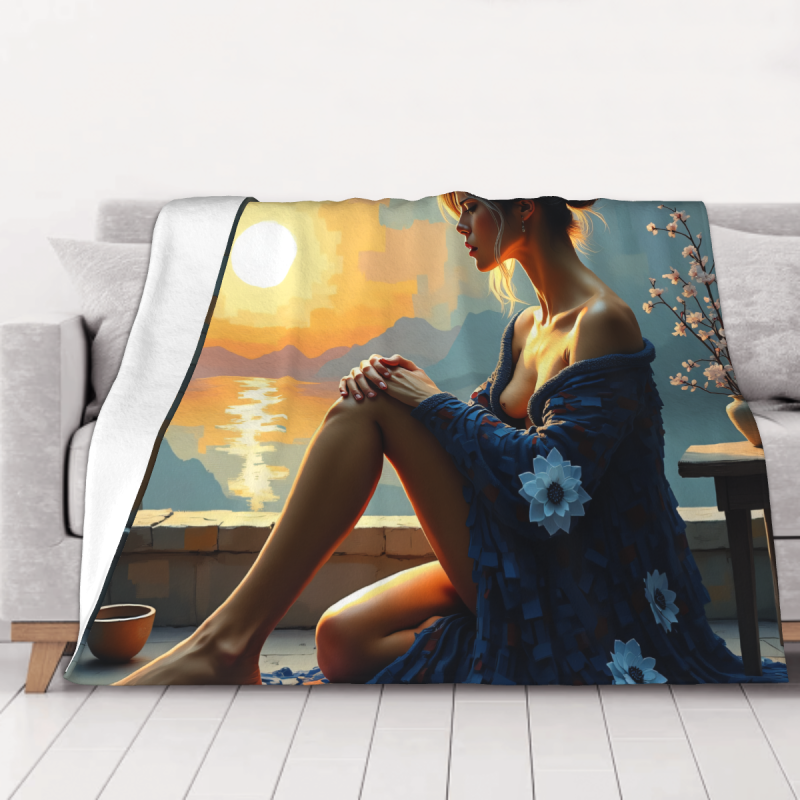 280g Horizontal Single - Sided Printed Soft Flannel Blanket 280g Horizontal Single - Sided Printed Soft Flannel Blanket