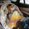 Manta de franela suave horizontal de 280g con estampado de una cara