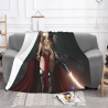 Coperta in flanella orizzontale da 280g, motivo di guerriera cool