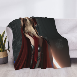 Coperta in flanella orizzontale da 280g, motivo di guerriera cool