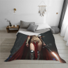 Coperta in flanella orizzontale da 280g, motivo di guerriera cool
