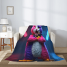 Coperta in flanella verticale 280g con motivo di gatto adorabile