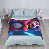 Coperta in flanella verticale 280g con motivo di gatto adorabile