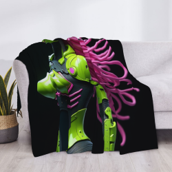 280g Flannel Fleece Blanket (Horizontal) Sci-Fi Pattern Blanket