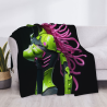 280g Flannel Fleece Blanket (Horizontal) Sci-Fi Pattern Blanket