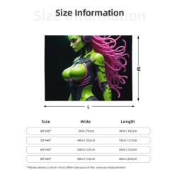 280g 플란넬 플리스 담요 (가로형) SF 패턴 담요