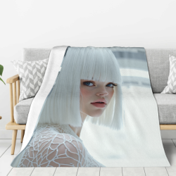 280g Flannel Fleece Blanket (Vertical Style) with Beautiful Pattern