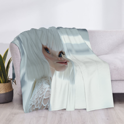 Couverture en flanelle polaire 280g (Horizontale) avec magnifique motif et impression pleine largeur sur une face