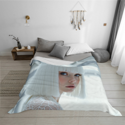 Coperta in flanella polar 280g (Orizzontale) con motivo bellissimo e stampa a tutta larghezza su un lato