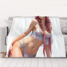 Coperta in pile flanella 280g (stile orizzontale) con stampa