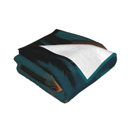 Coperta in Flanella Pelosa 280g (Orizzontale) con Motivo Retro Market