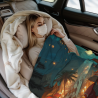 Coperta in Flanella Pelosa 280g (Orizzontale) con Motivo Retro Market
