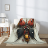Couverture en flanelle 280g (Style vertical) - Motif mécanique de papillon