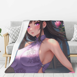 Coperta in flanella di pile 280g (stile verticale) con motivo decorativo