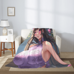 Coperta in flanella di pile 280g (stile verticale) con motivo decorativo