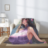 Coperta in flanella di pile 280g (stile verticale) con motivo decorativo
