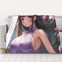 Couverture en flanelle 280g (style horizontal) avec magnifique motif anime