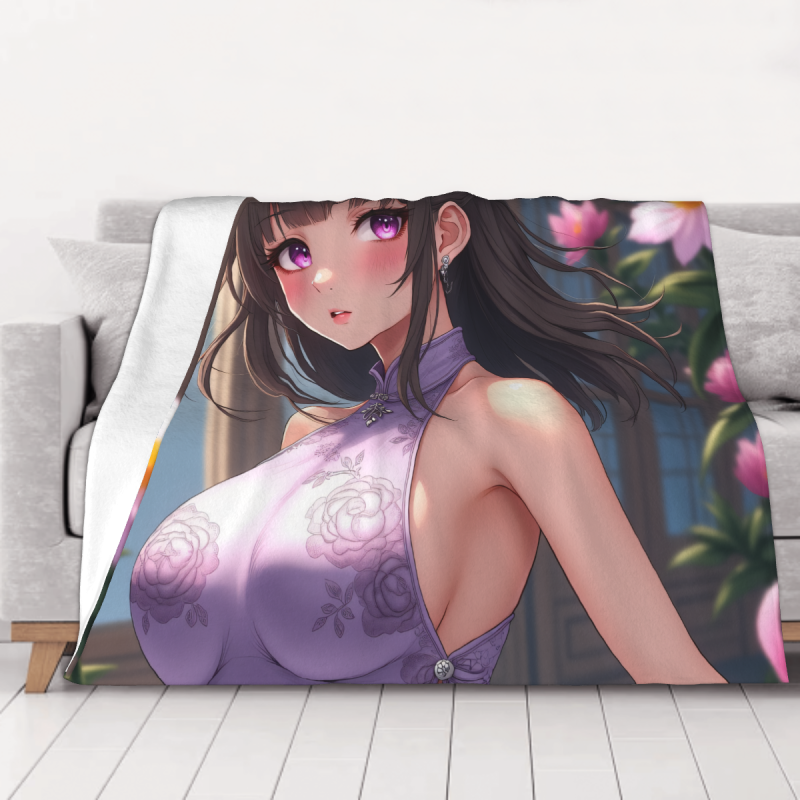 Coperta in flanella 280g (stile orizzontale) con bellissimo motivo anime