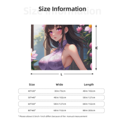 280g Flannel Blanket (Horizontal Style) with Beautiful Anime Pattern