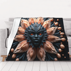 Coperta in flanella polar di 280g (orizzontale) con motivo misterioso
