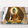 Couverture en Flanelle Zen Fleur de Lotus - Okomall