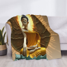 Couverture en Flanelle Zen Fleur de Lotus - Okomall
