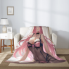 Couverture en flanelle fleece 280g (style vertical) avec motif anime - Confortable et pratique