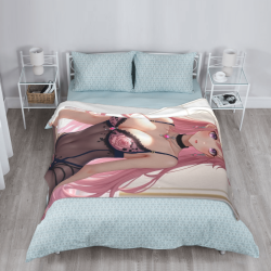 Coperta in flanella fleece 280g (stile verticale) con motivo anime - Confortevole e pratica