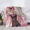 Manta de franela 280g (estilo horizontal) con estampado anime