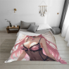 Manta de franela 280g (estilo horizontal) con estampado anime