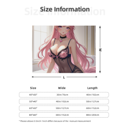 Coperta in flanella 280g (stile orizzontale) con motivo anime