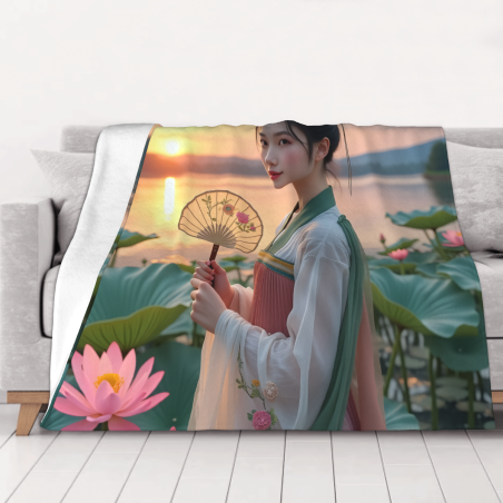 Coperta in Flanella 280g (Orizzontale) con Motivo Antico - Calore e Comfort