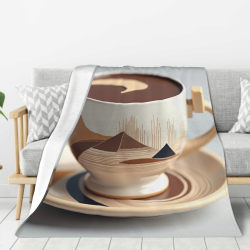 Manta de franela vertical 280g (Diseño café)
