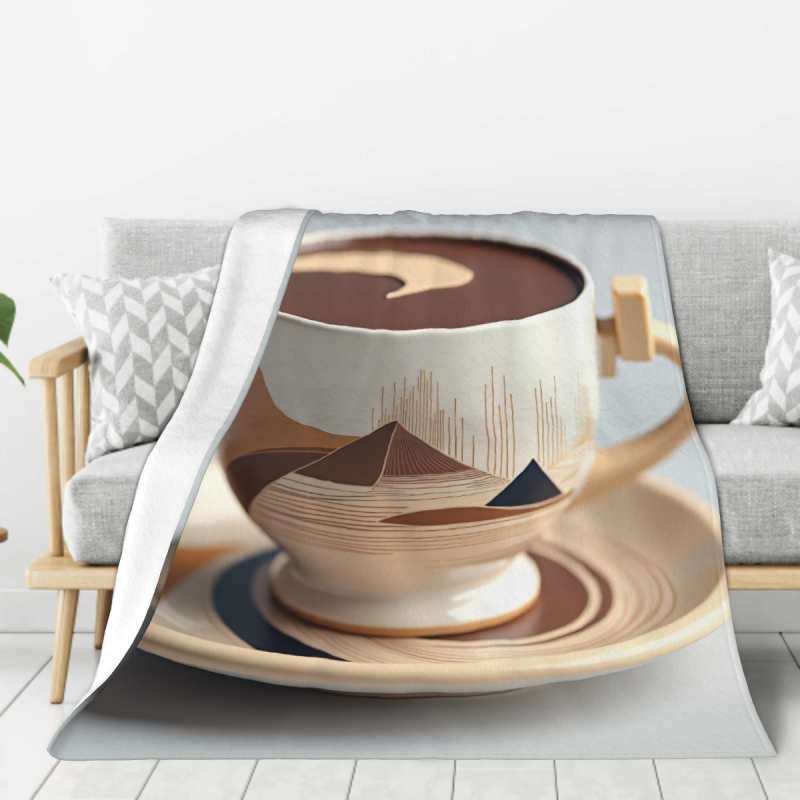 Manta de franela vertical 280g (Diseño café)