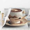 Coperta in flanella verticale 280g (Motivo caffè)