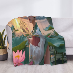 Coperta in Flanella 280g (Orizzontale) con Motivo Antico - Calore e Comfort