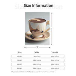 Manta de franela vertical 280g (Diseño café)