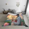 280g Flanell-Fuzzy-Decke (Querformat) mit antikem Muster - Gemütliche Wohndecke