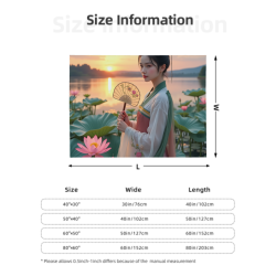 고풍스러운 문양의 280g 플란넬 퍼지 담요(가로형) - 편안하고 따뜻한 홈 리빙용품