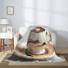 Coperta in flanella verticale 280g (Motivo caffè)