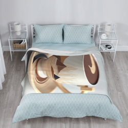 Manta de franela vertical 280g (Diseño café)