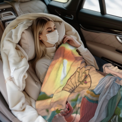 بطانية فلانيل 280 جرام (أفقي) بتصميم قديم - دفء وراحة منزلية