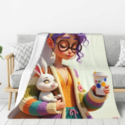 Coperta in flanella verticale 280g con motivo