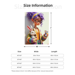 패턴 디자인 280g 세로형 플란넬 담요