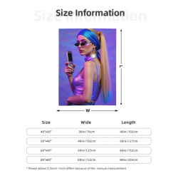 패셔너블 프린팅 280g 세로형 플란넬 담요, 편안한 보온성