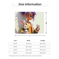 사랑스러운 패턴이 있는 280g 플란넬 퍼지 담요 (수평 스타일), 따뜻하고 실용적