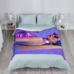 280g Vertikale Flanell-Decke mit Modischem Druck - Gemütlich & Warm